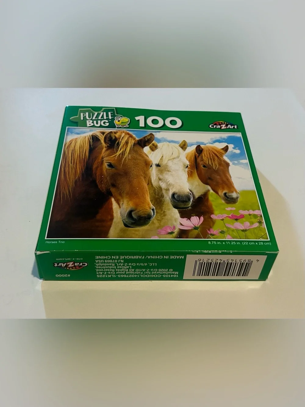 New “Horses Trio” Puzzle 100 Pieces 8.75” x 11.25” Puzzlebug Cra-Z-Art Horse
